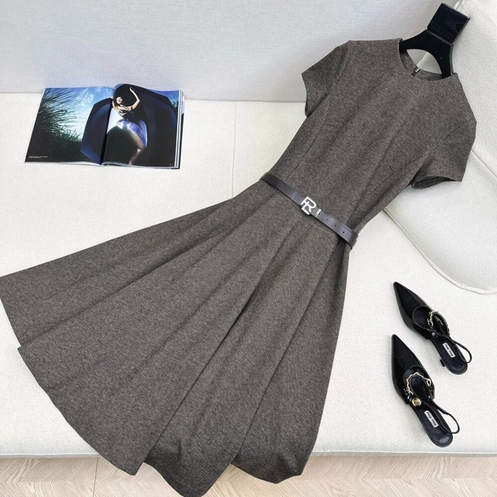 Ralph Lauren New Retro Plaid Long Dress